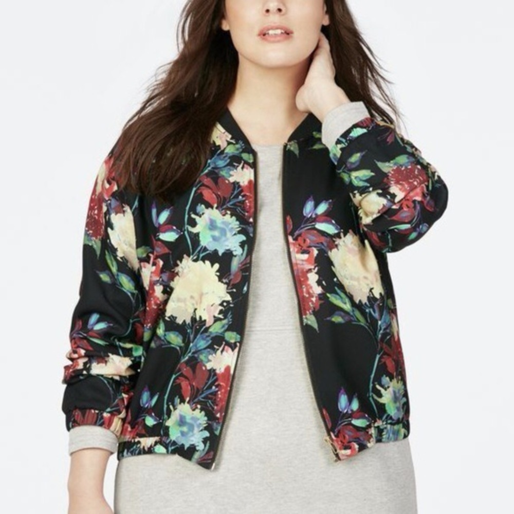 Floral Bomber Jacket XXL